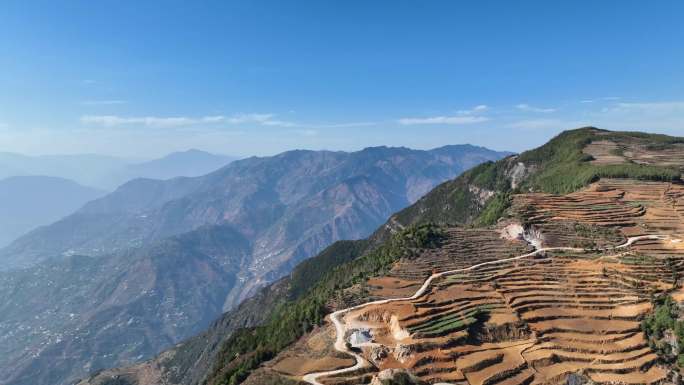 A499 巧家县大寨镇安居村航拍