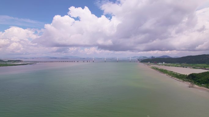 广东珠海横琴新区石栏洲航拍