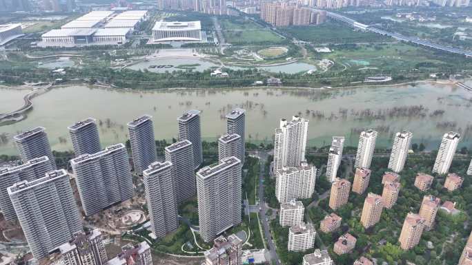 浐灞半岛 自然界 灞河 浐河 航拍