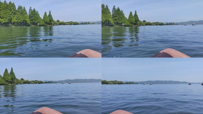 原创西湖美景绿水青山湖水碧波荡漾