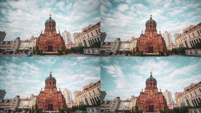 哈尔滨圣索菲亚教堂4K延时摄影