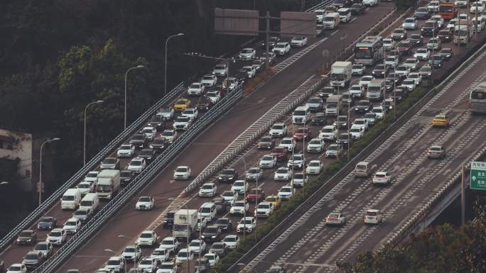 重庆晚高峰堵车