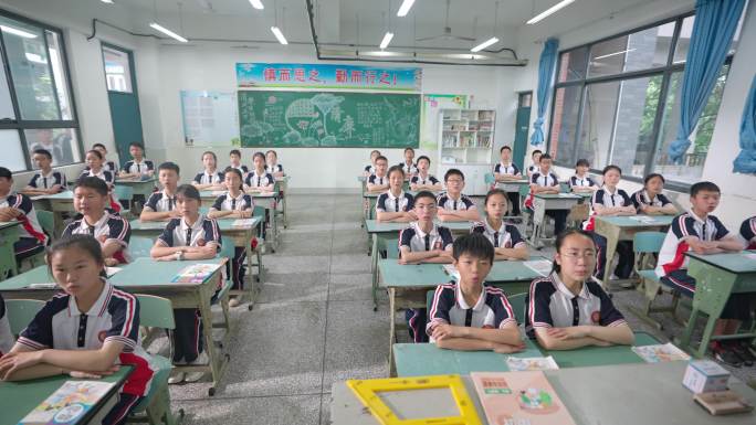 高中初中中学学生上课读书教课老师上课