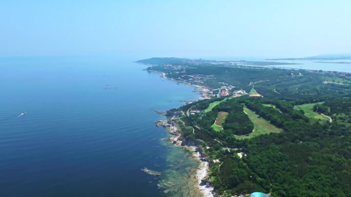 养马岛海边风景航拍