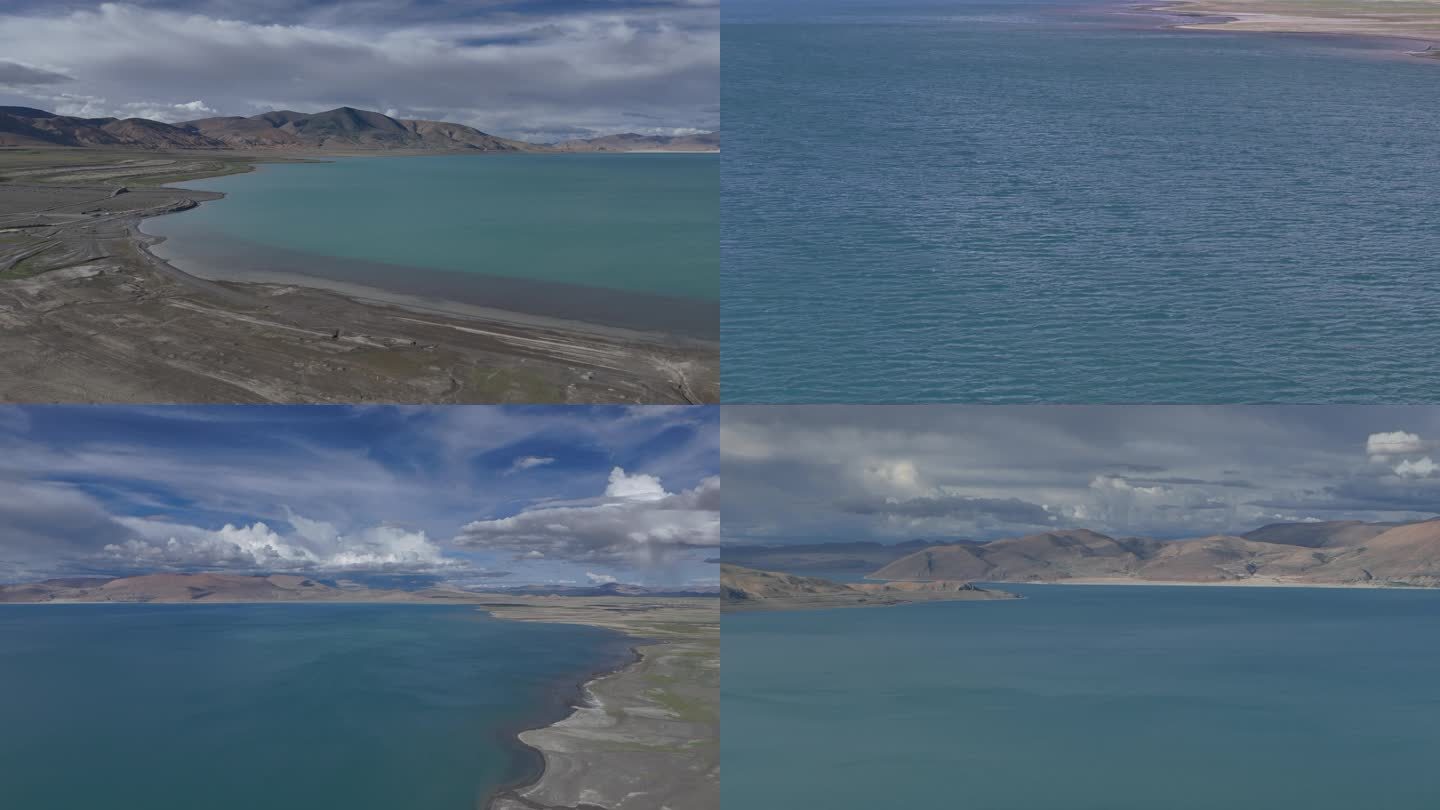 西藏日喀则 佩枯错 雪山 4K航拍