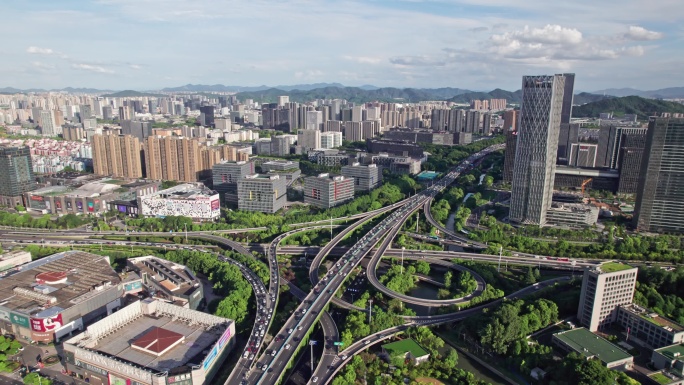 杭州滨江大景 时代大道 恒生电子