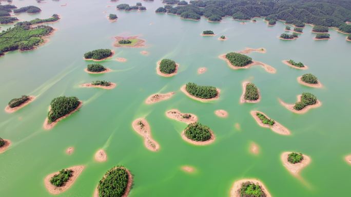 广东江门台山大隆洞水库千岛湖航拍风光