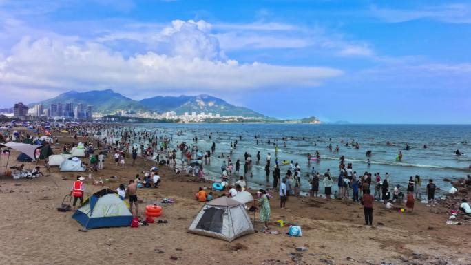 青岛石老人海水浴场夏季延时4k