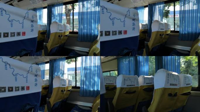 大巴车座位光影 疫情公交车空荡的座椅