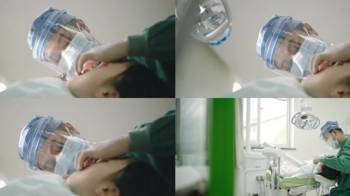医院医生做手术牙科儿童近景中景电影画幅