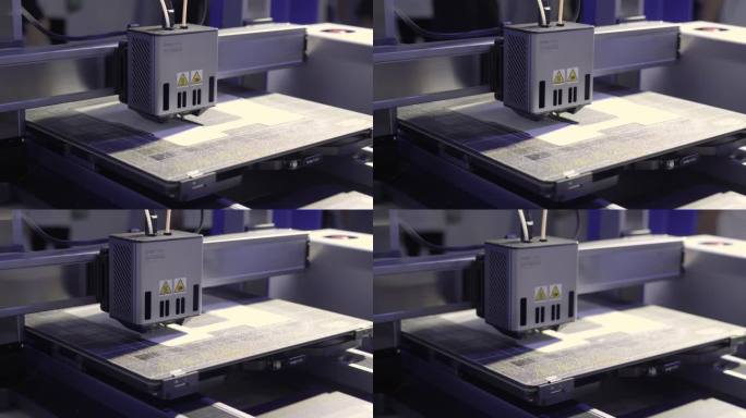 3D打印机自动化工作运行视频素材4K