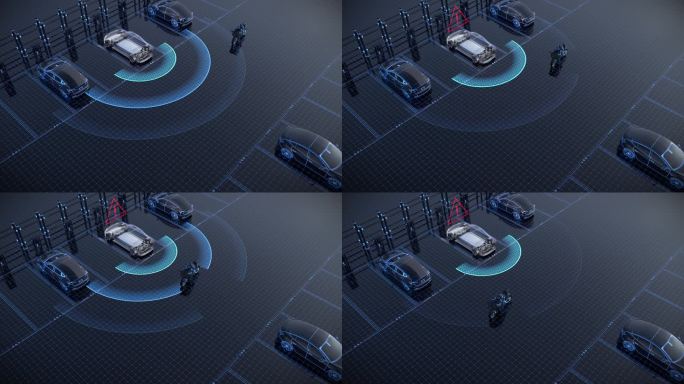 智能自动停车智慧科技概念