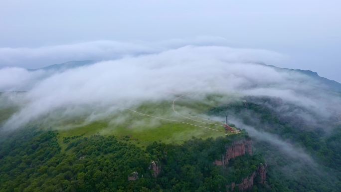 山西历山云海航拍 4k