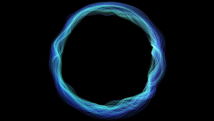 粒子光线彩色流光线条圆环噪波音频可视化