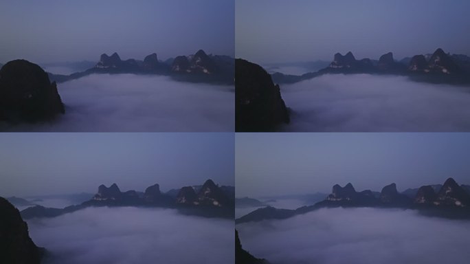 桂林山水漓江日出云海穿云