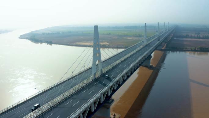 郑新黄河大桥4k航拍2