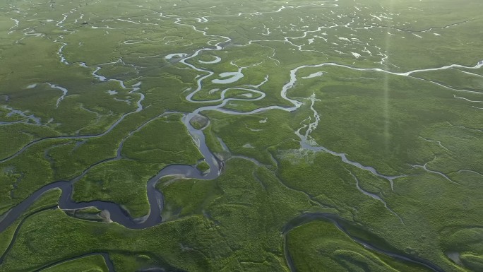 云雾缭绕湿地长江高原草原河流黄河日出日落