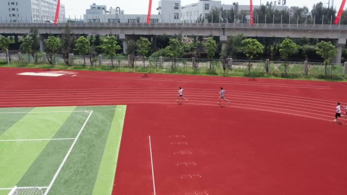 台州玉环市沙门中学新校区运动会跑步航拍