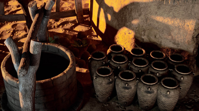 古代村落远古部落草屋草房定居生活群居场所