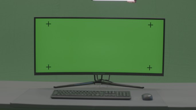 电脑屏幕绿幕绿屏抠像合成