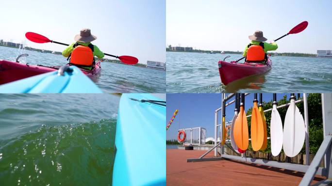 皮划艇2 慢镜头 水上划船 水上项目