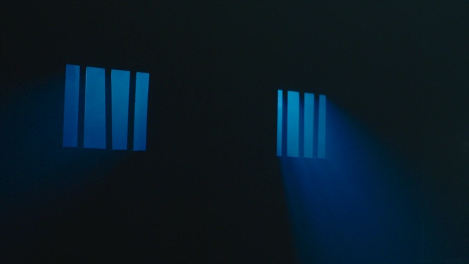 监狱牢房阴森走廊灯光光影空镜意境C028
