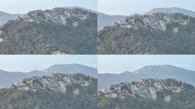 航拍威海市临港区草庙子镇南玉皇山风景