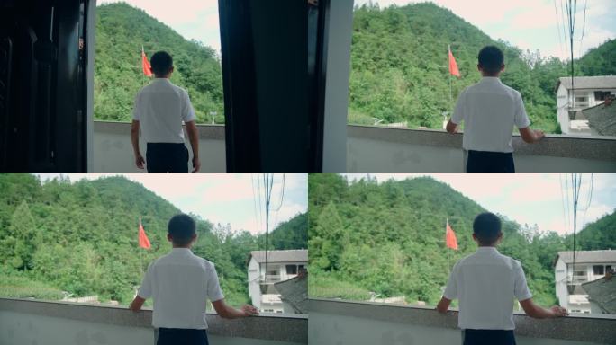 乡村党员干部背影