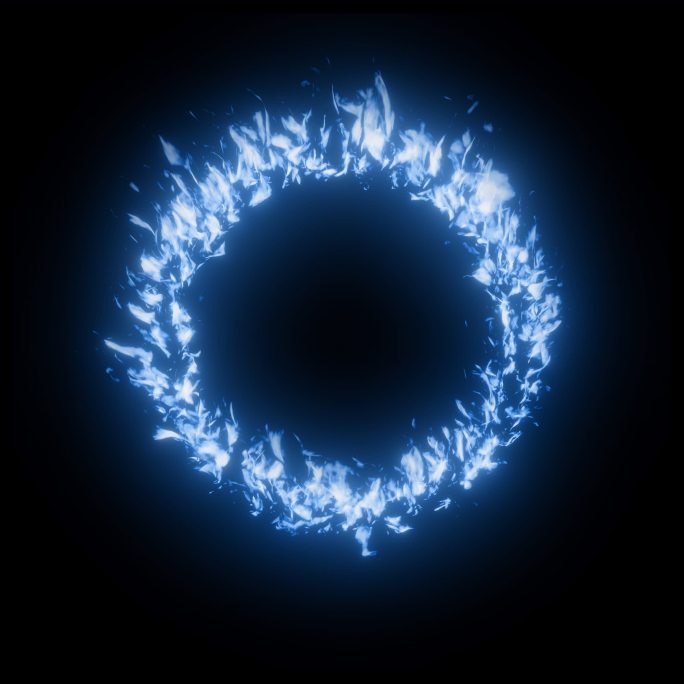 蓝色火焰圆环（带通道）