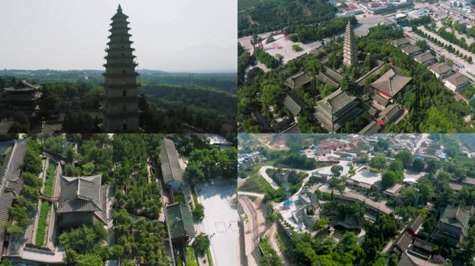 合集_山西永济普救寺4k航拍01