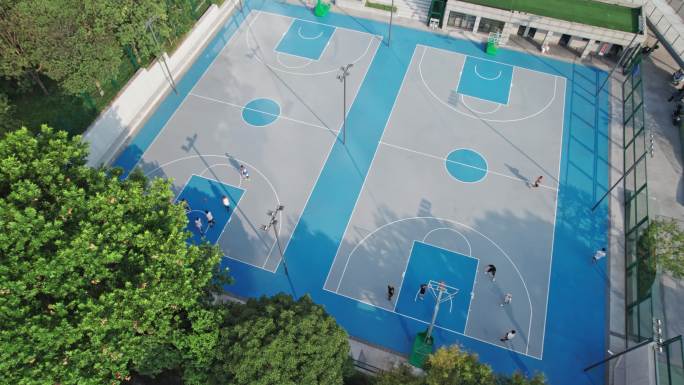 滨江公园户外篮球场  户外篮球场