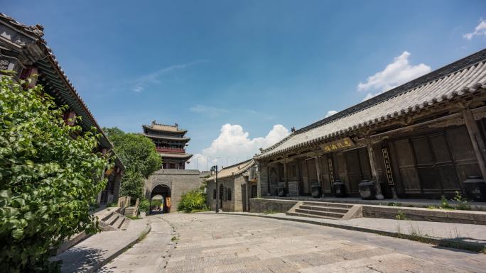 太原市阳曲县青龙古镇坦途阁街景延时