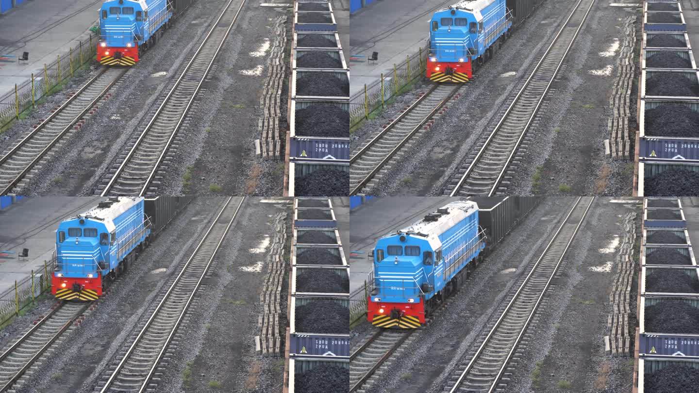 铁路运输煤炭运输火车货物运输车站内燃机车