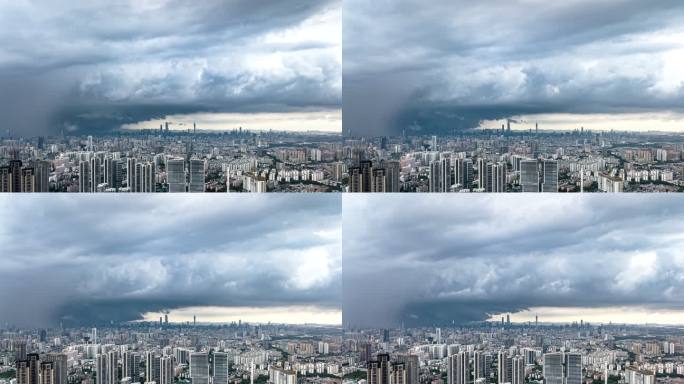 广州台风暴雨延时摄影