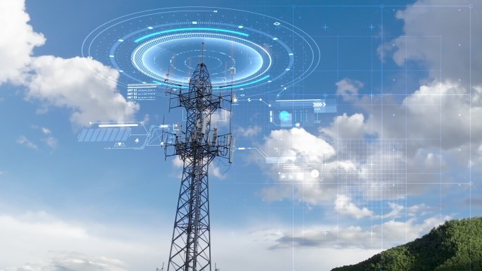 科技感 5G基站 信号塔