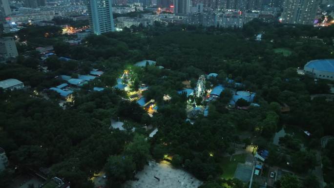 平顶山夜景城市高空4K航拍