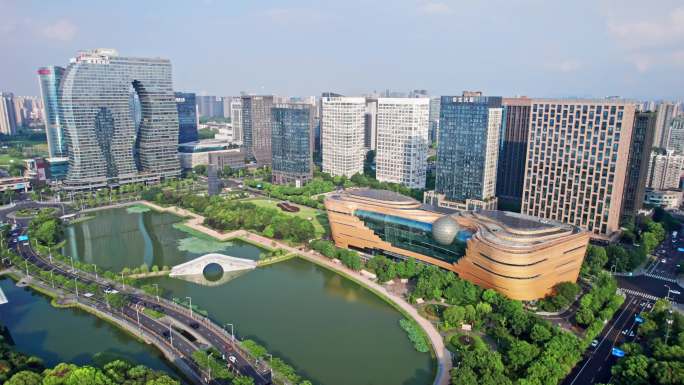 杭州滨江大景 杭州印 低碳科技馆