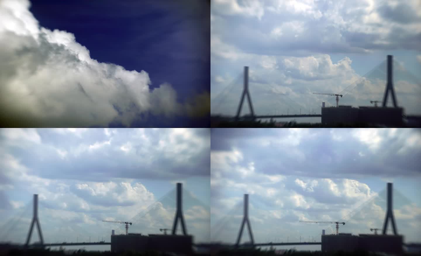 云层翻涌下的大桥