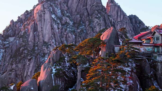 黄山景区 迎客松航拍2