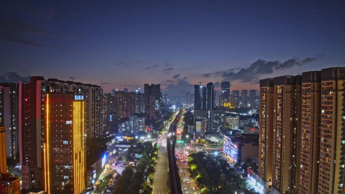 龙岗夜景航拍延时合集HD