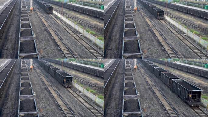 铁路运输煤炭运输火车货运货车车站编组站