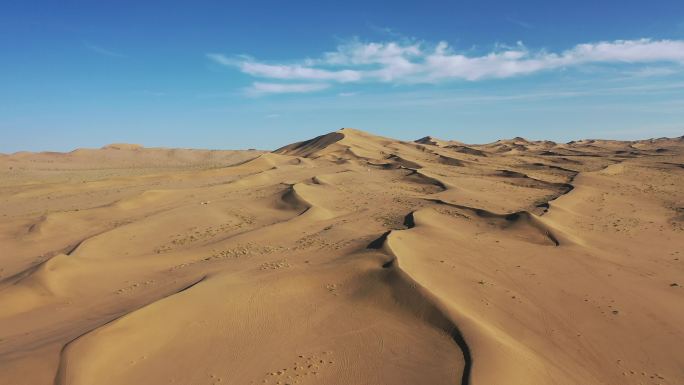 鸣沙山 沙漠场景 优雅的曲线