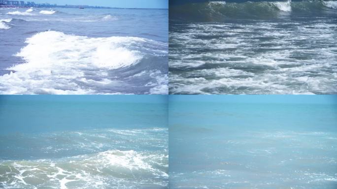 海浪翻滚慢动作海浪形成