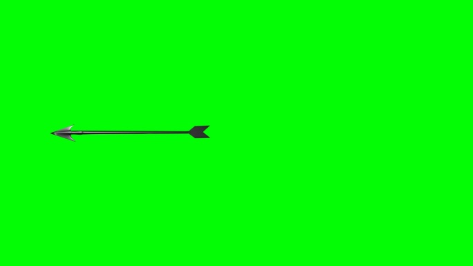 绿幕抠像飞箭视频，纯绿色背景绿屏射箭素材