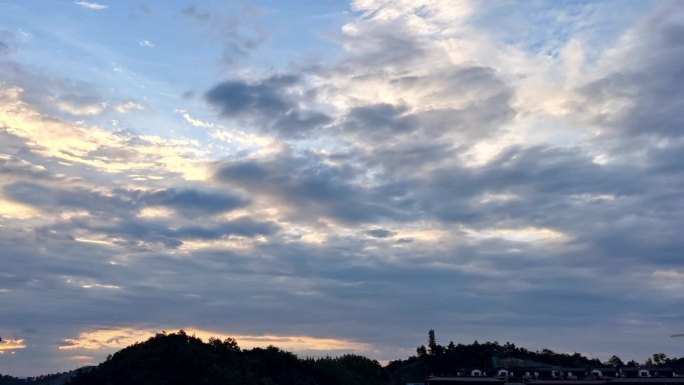 雨后傍晚云层变化 慢延时