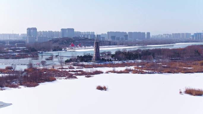 冬日雪后滹沱河冀之光