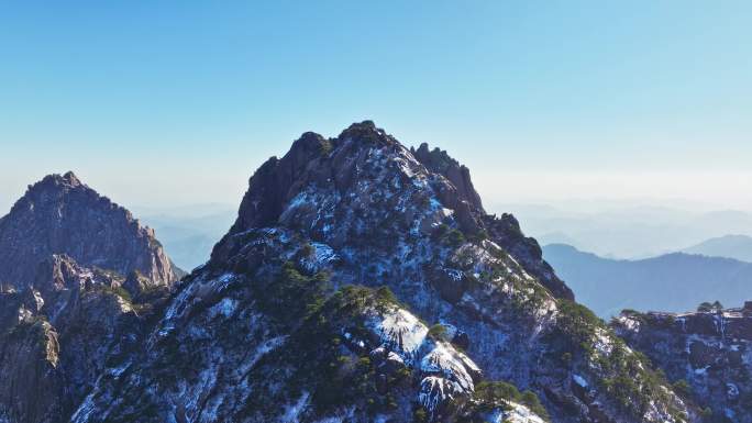 黄山景区 莲花峰航拍2