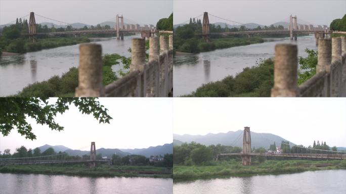 安徽省宣城市泾县城市山脉桥航拍 C028