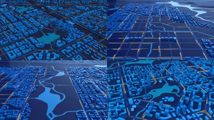 V148大数据城市背景动画