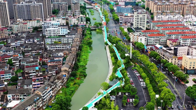 台州黄岩，官河古道，环城东路及附近的建筑